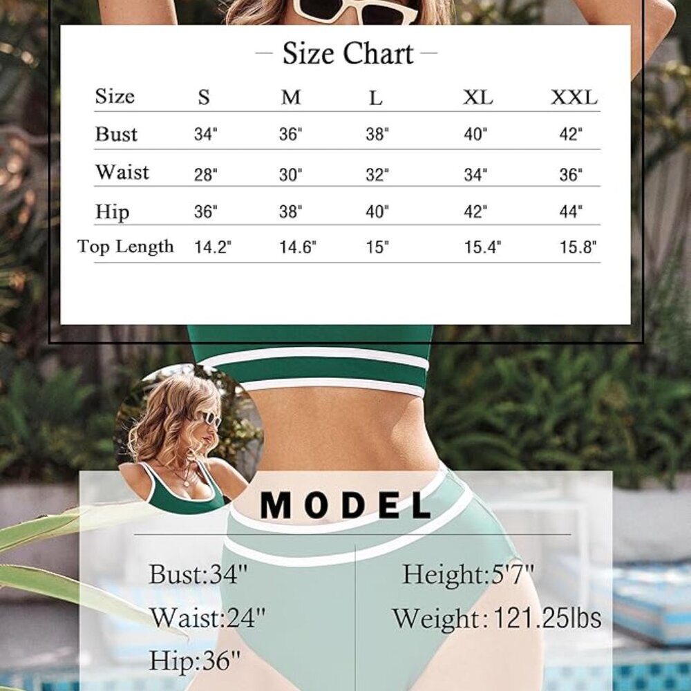 BMJL Women's High Waisted Bikini Sets - Picture 3 of 5